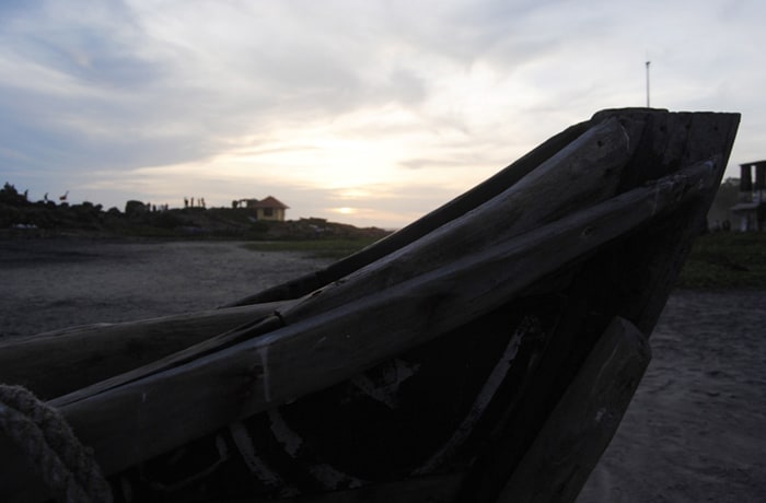 <b>Parked: </b>A boat stationed at the shore as the sun beats down. (Image: Ketki Angre)