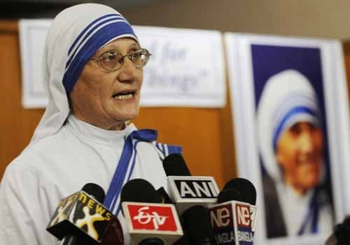 <span class="lh16 fa fs12 fb">Missionaries of Charity Superior General Sister Mary Prema gives a press conference on the 99th birth anniversary of Mother Teresa at the Missionaries of Charity Mother House in Kolkata on August 26, 2009. (AFP Photo)</span>