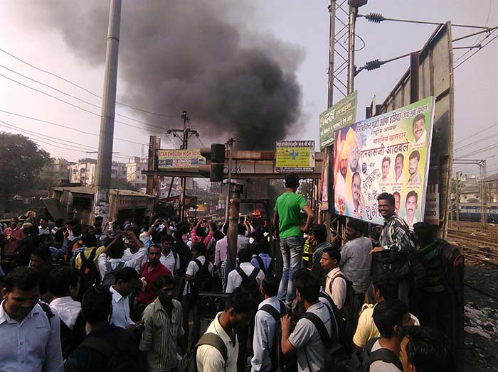 Train services have been hit after a major snag on the Central Railways' suburban line in Mumbai. The delay led to widespread protests from angry commuters who stopped trains and pelted stones at the police which struck the crowd with sticks to contain the protest.