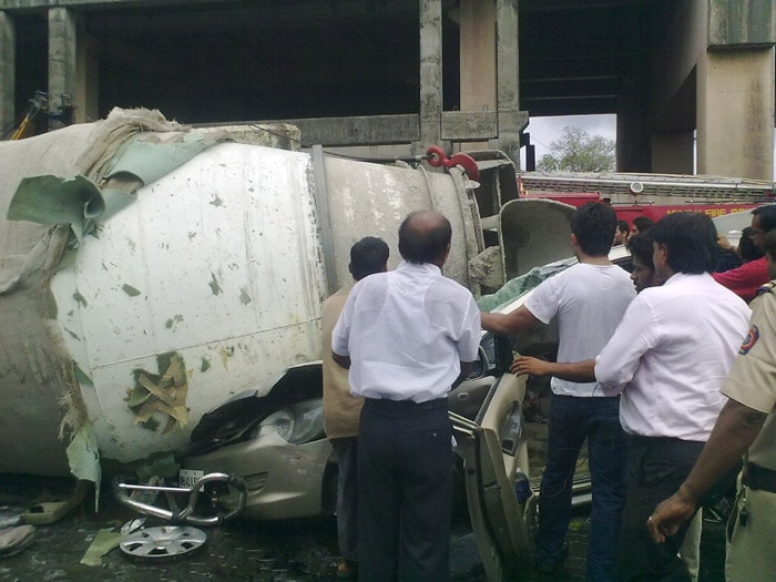 There were four people travelling in the car and the driver is said to be in a serious condition.