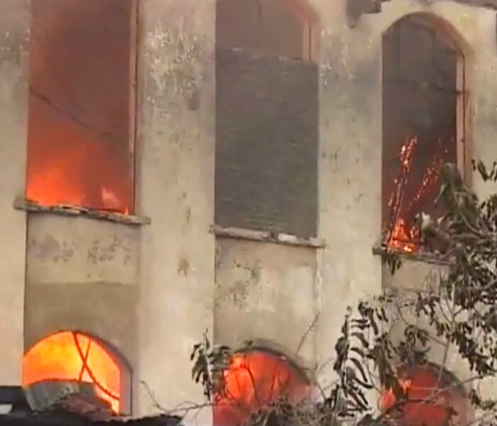 According to officials present at the site, the fire broke out after four cylinders exploded on the mill premises. (NDTV photo)