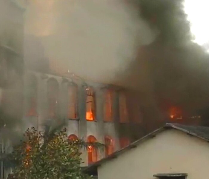 No casualties have been reported as the mill was locked. (NDTV photo)