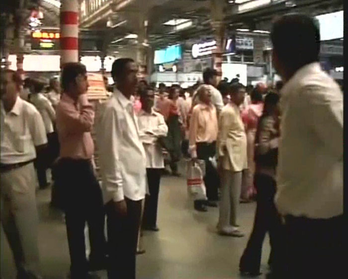 A number of passengers were stranded at the CST platform after midnight, as the motormen's strike meant they could not go home. (NDTV Photo)