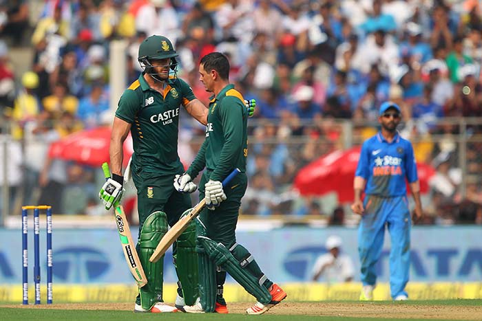 The Proteas batted first at a sweltering Wankhede Stadium in Mumbai and made an awesome 438-4, the fourth-highest ODI total on record and the highest ever scored in India.