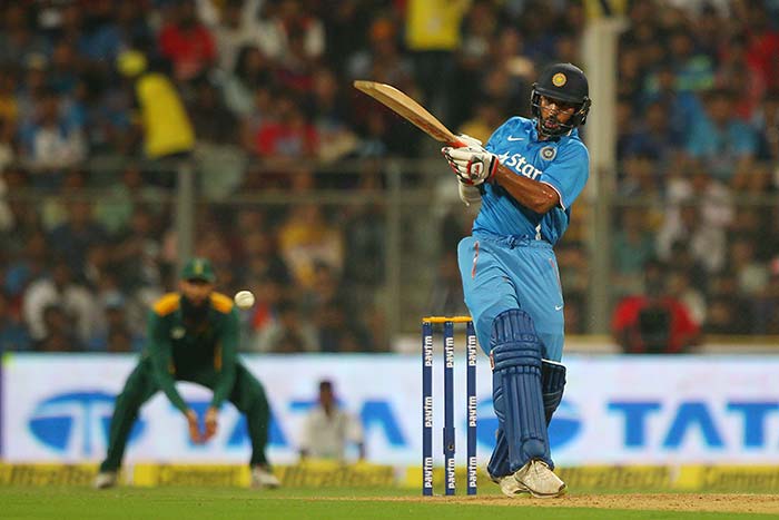 Shikhar Dawan and Ajinkya Rahane put on a spirited show under the floodlights, notching 60 and 87, respectively, but South Africa's total was never in danger.