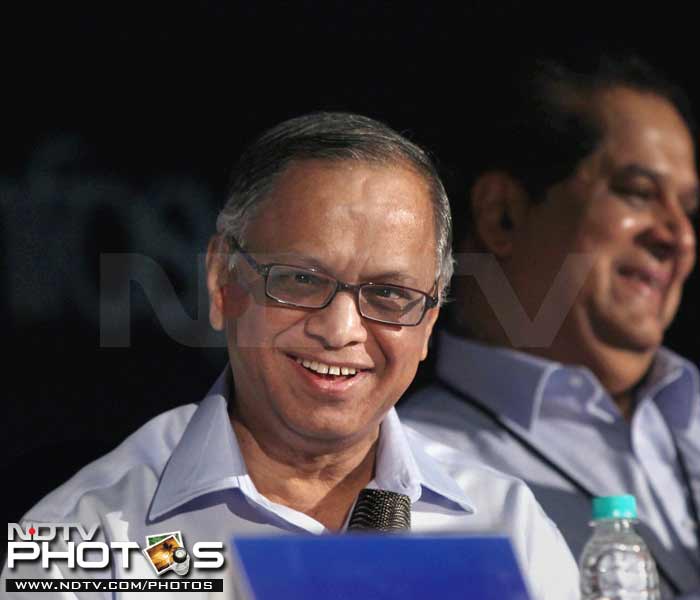 Striking an emotional note, Murthy said, ?It is not easy for me to deliver my last address at this forum. As I speak, a mosaic of images from the past whizz through my mind.?<br><br>Commenting on his journey, Murthy said ?My life story should boost confidence into every average person.? (PTI Photo)