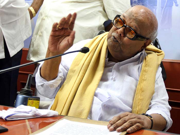 <b>DMK quits UPA government over Sri Lanka issue</b> <br /><br />M Karunanidhi-led DMK pulled out of the Congress-led UPA coalition on March 19, 2013 in protest against the government's position on a US-backed United Nations resolution on alleged war crimes carried out during Sri Lanka's civil war. The government's stand, the DMK said, was not strong enough. It wanted India to add strong language to the resolution to accuse Sri Lanka of "genocide" during its civil war and call for an international probe. <a href="http://www.ndtv.com/topic/DMK-quits-UPA"><b>(More on DMK quitting UPA here)</b></a>