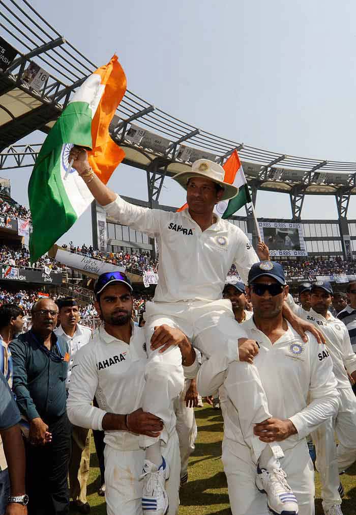 <b>God of Cricket, Sachin Tendulkar, retires</b> <br /><br />Sachin Tendulkar, the God of Cricket, retired from the game after playing his 200th and final Test on November 16. Thousands of Sachin fans, his family and admirers from all walks of life were in attendance at Mumbai's Wankhede stadium where the legend bid a tearful farewell to the game after a glorious 24-year career. In an emotional speech, he said it would be hard for him to believe that his life between "22 yards in the last 24 years" has come to end. <a href="http://sports.ndtv.com/cricket/sachin"><b>(Complete Coverage: Sachin, a Billion Thank Yous)</b></a>