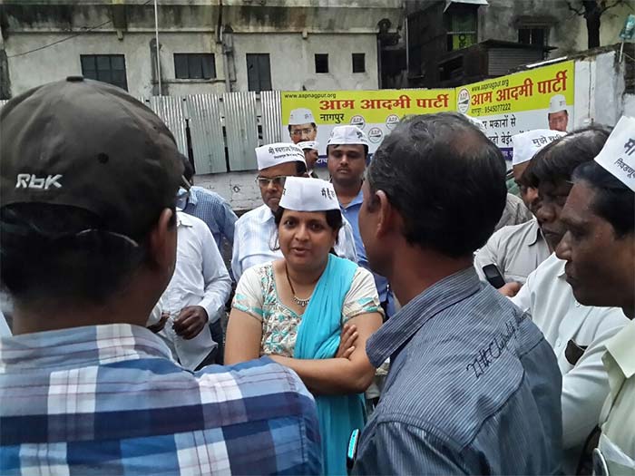 AAP's Anjali Damania, star campaigner for the party, state Convenor and the party's candidate against BJP's Nitin Gadkari in Nagpur.