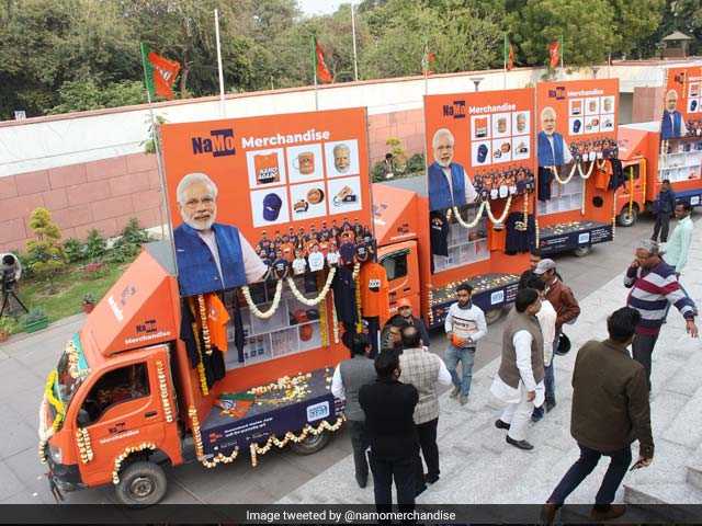 Photo : Fleet Of Namo Merchandise Stores On Wheels Was Flagged Off: Pictures