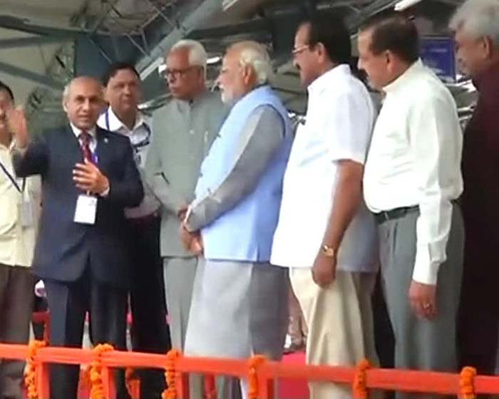 Addressing a gathering after inaugurating the rail link, Mr Modi suggested that the new train should be named Shreeshakti Express, and said that it will aid in the development of the region.