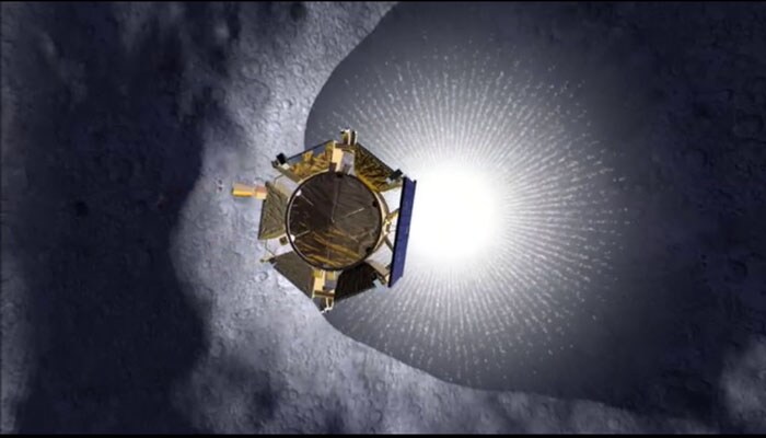 The rocket smashed into the moon at 9,000 km per hour, more than seven times the speed of sound. (NASA Photo)