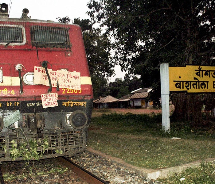 <b>October 27, 2009:</b> This was perhaps the most brazen attacks of them all. The Delhi-Bhubaneswar Rajdhani Express screeched to a halt at the Banshtala stop near Jhargram in West Midnapore district after its two drivers were taken hostage by Maoist-backed People's Committee against Police Atrocities. Their demand- release our leader Chhatradhar Mahato. (PTI Photo)