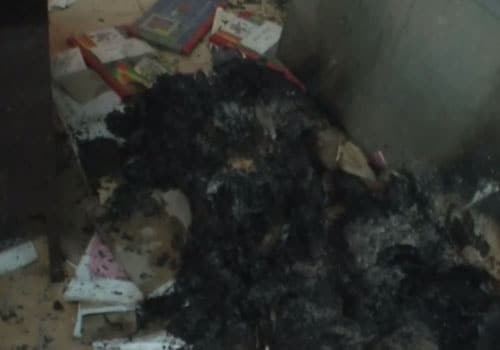 A block office in the Chanan block of the Lakhisarai district of Bihar was blown. No casualties were reported but the attack left behind a trail of destruction. (NDTV Photo)