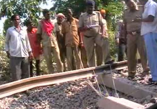 Next, the Naxals blew up a railway track at Narganjo halt in the Jamui district of Bihar. (NDTV Photo)