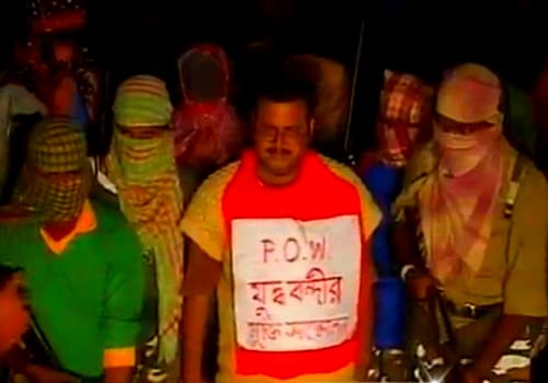 <p>The Naxals released Atindranath Dutta, the West Bengal policeman, on Thursday evening after 54 hours of captivity. Dutta was the officer-in-charge of the Sankrail police station in West Midnapore, which Naxals stormed on Tuesday. Two policemen were killed in the attack and Dutta was blindfolded, forced to sit on a motorcycle and abducted. The Naxals had said that Dutta would be treated as a prisoner of war and would not be harmed if the government met some of their demands. (NDTV Photo)</p>