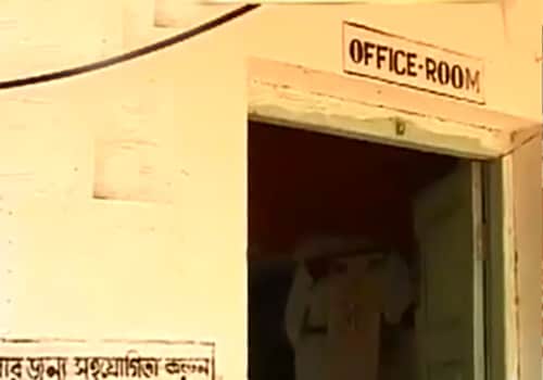 The Naxals stormed into Dibakar Bhattacharya's office through this door, leaving behind a bloody trail. (NDTV Photo)