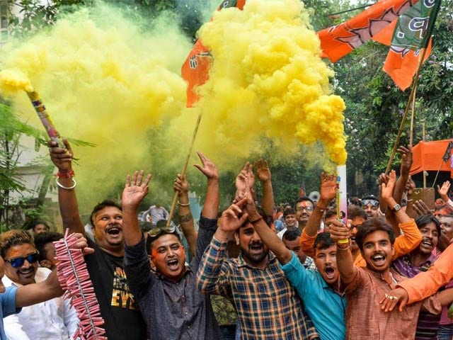 lok sabha election 2019 results, Celebration of BJP and NDA Win