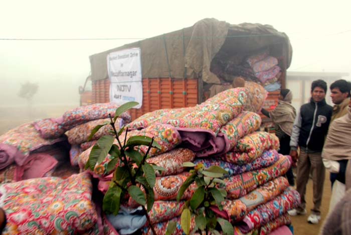 The initiative was set in motion after shocking reports of children dying in tents in relief camps.<br><br> Join the blanket collection drive. For details, click <a href="http://www.ndtv.com/article/india/donate-blankets-for-muzaffarnagar-relief-camps-457925" class="fn fl"><span class="fr">here</a></span>