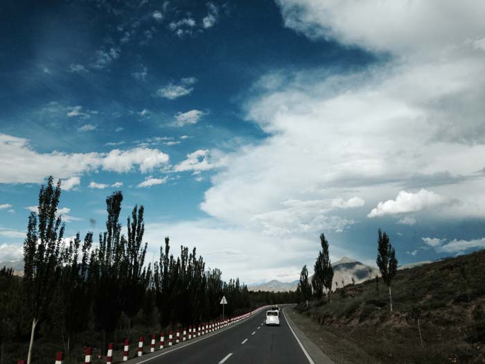 Dark Mountains and the Very Blue sky.