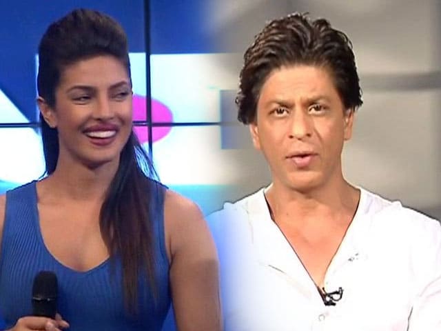 Photo : SRK, Priyanka at the launch of NDTV Prime - India's first 2-in-1 channel