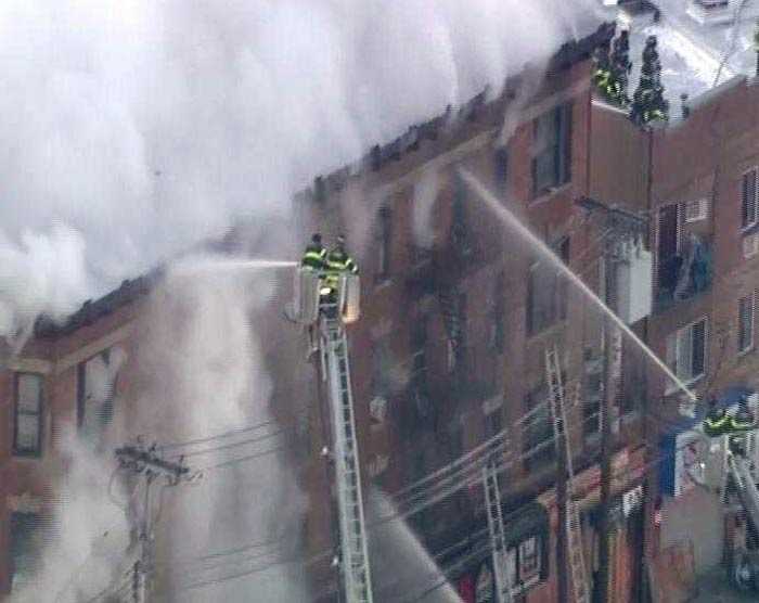 Huge Fire Breaks Out In New York Apartment Building: Pics