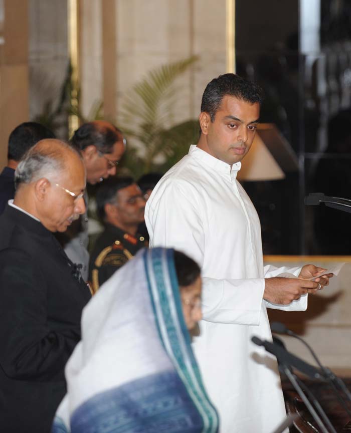 <b>Milind Deora: Communications and Information Technology</b><br><br>He has a secular image; he is savvy and modern in his outlook; Milind Deora is a typical Mumbaikar who means business. Milind Deora, a young MP from Mumbai, has been made Minister of State for Communications and Information Technology.<br><br>Making his maiden foray as a minister, of course, thanks to his father Murli Deora opting to step out, the 34-year old already has two successive Lok Sabha victories to his credit.<br><br>In the young Milind Deora, the Parliamentarians can get a taste of western music as he plays jazz guitar and his tastes range from Indian classical to the blues. Deora also loves swimming, playing squash and reading biographies.<br><br><a href="http://www.ndtv.com/article/india/who-is-milind-deora-118630" class="fn fl"><span class="fr">Who is Milind Deora?</span></a>