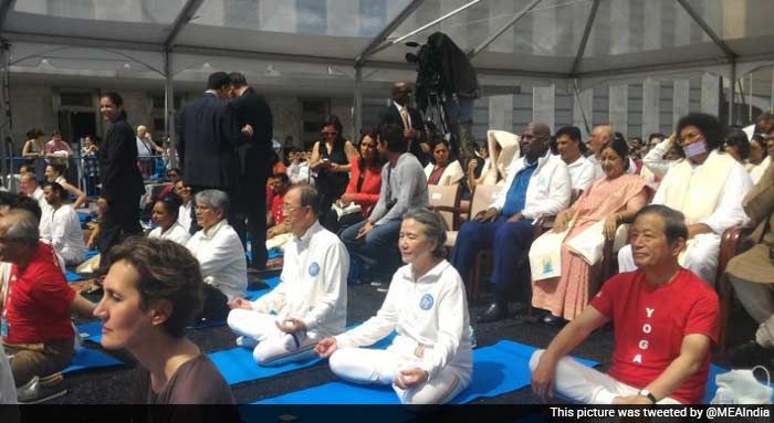 UN Secretary General Ban Ki-moon and his wife, Ban Soon-taek, joined hundreds of people in performing yoga at the UN. While addressing the delegates, Secretary General, said yoga is for all, regardless of strength, age or ability.