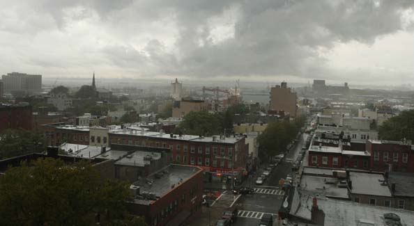 The worst of the storm started about 5 p.m., as a warm front from the south approached New York City. A line of thunderstorms moved through, intensifying as they reached the shore, causing winds to rotate within a small area, a characteristic that prompts a tornado warning, according to John Murray, a National Weather Service meteorologist. The storm tore through Staten Island, then Brooklyn, hitting Park Slope and Bedford-Stuyvesant hard. It then moved into Queens, striking strongly at Middle Village, Forest Hills and Bayside. <br><br>(NYT Photo)