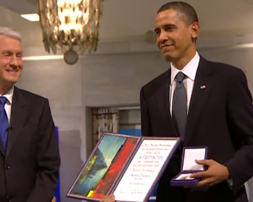 Obama receives Nobel Peace Prize
