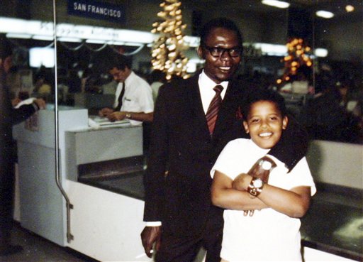 <b>Dreams from his father:</b> This undated photo released by Obama for America shows Barack Obama and his father, also named Barack Obama. Obama's father left the family to study at Harvard when Barack was just two, returning only once. Obama wrote poignantly about this visit in his memoir, remembering the basketball his father gave him, the African records they danced to, the Dave Brubeck concert they attended. Obama, then 10, never saw his father again.