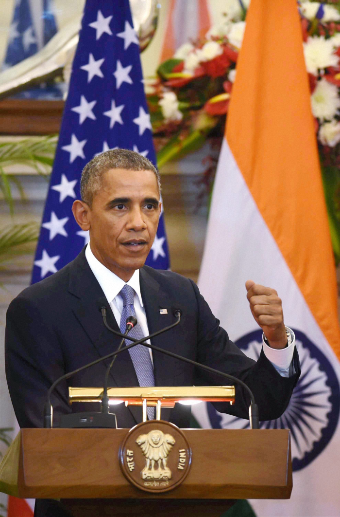 President Obama and PM Modi Meet at Hyderabad House For Bilateral Talks