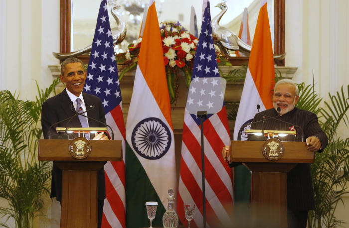 President Obama and PM Modi Meet at Hyderabad House For Bilateral Talks