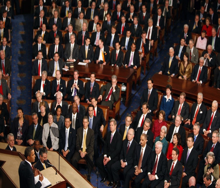 The speech, Obama's third to a joint session of Congress, comes at a particularly rocky point in his presidency, with many Americans ? including some fellow Democrats ? complaining that the president has lost sight of the priorities of ordinary people. And Obama acknowledged their doubts, conceding that some of his political setbacks ?were deserved,? a striking admission for any president.(NYT Photo)