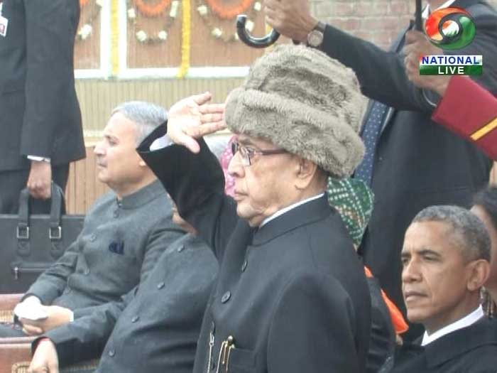Thumbs Up from R-Day Chief Guest, President Obama