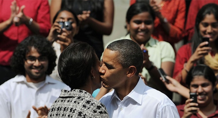 As US President Barack Obama walked in to a thunderous applause to interact with 300 students gathered at the famous quadrangle of St Xavier's College in Mumbai, it was clear right from the beginning that he would not have an easy road ahead. In fact, it was something his wife Michelle Obama had urged the students to do - Give the President a tough time. But, to his credit, through it all the President did not blink.