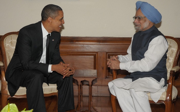 Ahead of the dinner, Singh and Obama were closeted for a one-on-one meeting for about 25 minutes during which the two leaders were understood to have taken stock of bilateral ties and ways to push these to higher levels of strategic partnership. (PTI Photo)