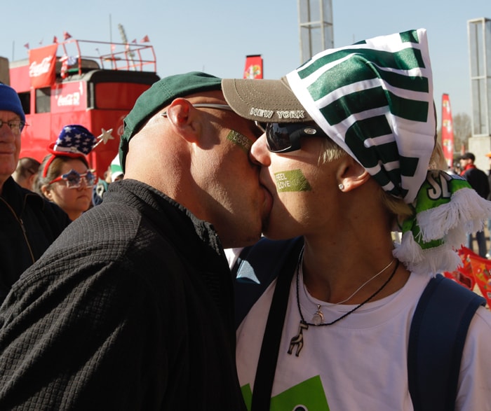 <b>LOVE IS IN THE AIR: </b>This Slovenian couple does not wait for the match to get over....they celebrate in the way they know best ...with a passionate kiss!! Would they have felt the same elation at the end of this match...in which despite a draw against the US...Slovenia got knocked out, ending their World Cup hopes? Who knows... (AP Photo)