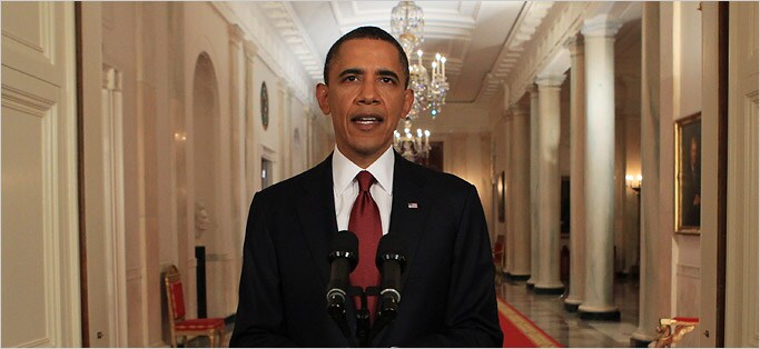 President Obama announced the killing of Osama bin Laden on Sunday. (Photo courtesy: New York Times)