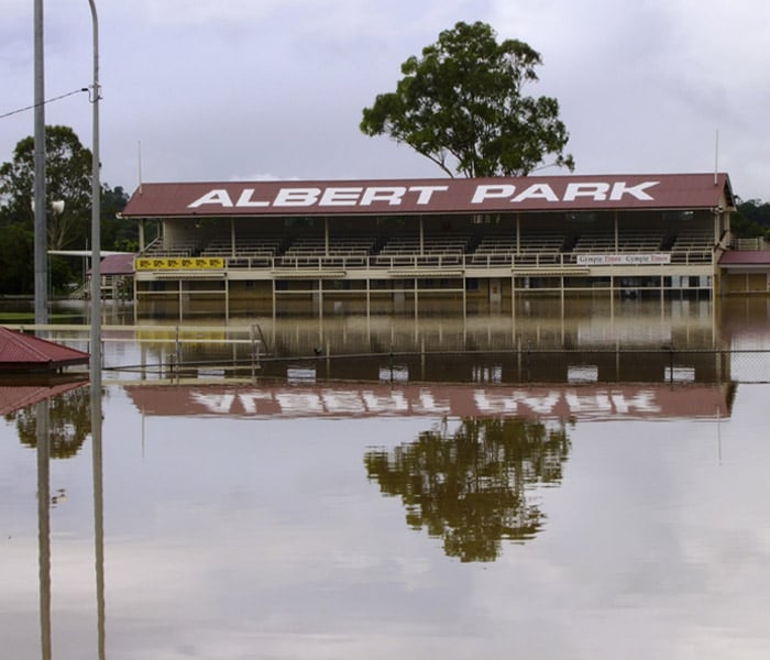 <b>This used to be a sports ground:</b> In this photo provided by the Gympie Regional Council, the Albert Park sports ground is completely flooded at Gympie, Australia, Tuesday, Jan. 11, 2011. Military helicopters searched Tuesday for scores of people missing after a tsunami-like wall of water ripped through an Australian valley, tossing cars like toys in the deadliest episode of a weeks-long flood crisis. (AP Photo)