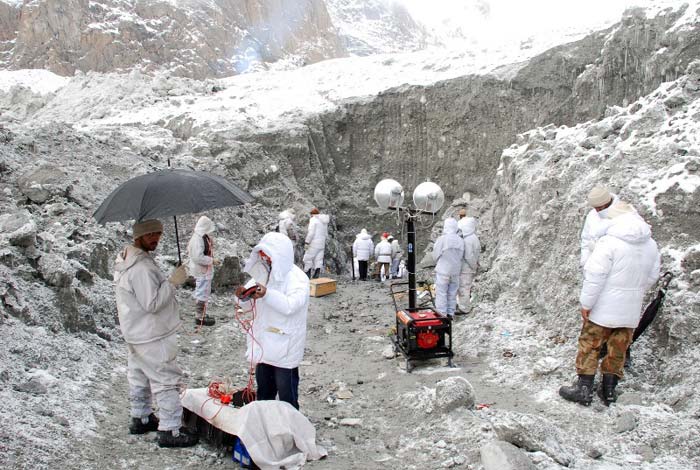 Rescue operations at Gayari Sector after Pakistan avalanche