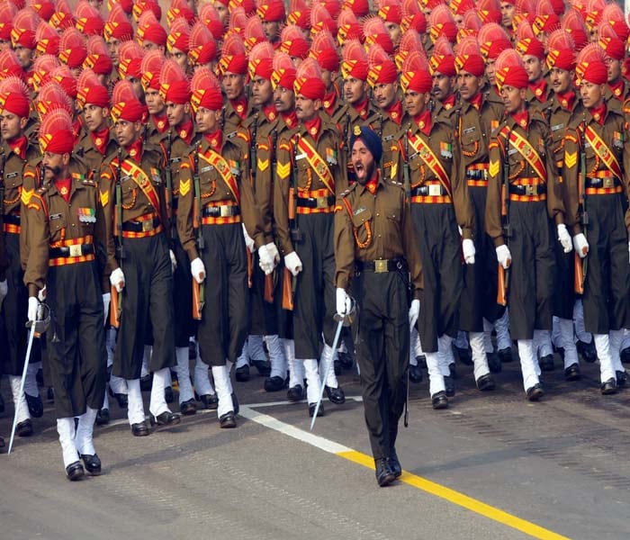 The Parade begins with winners of gallantry awards passing the President in open jeeps. The different regiments of the Army, the Navy, and the Air Force march past in all their finery and official decorations. <br><br>Even the horses of the cavalry are attractively caparisoned to suit the occasion.

 

Republic Day is also the time when exemplary achievements are recognized and rewarded through out the country. <br><br> The most cheered section of the parade is the children who have won national bravery awards who ride past the dais on elephants.(AFP Photo)