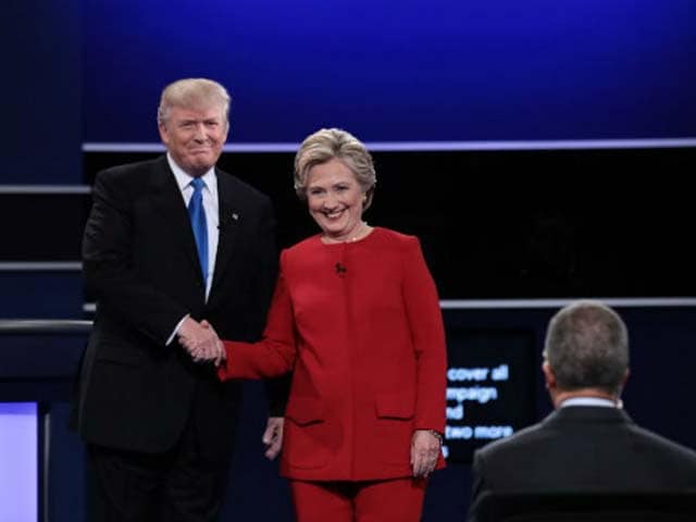 Photo : US Presidential Debate: Hillary Clinton and Donald Trump Come Face To Face