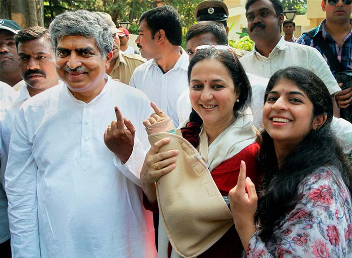 On India\'s biggest poll day, big players vote