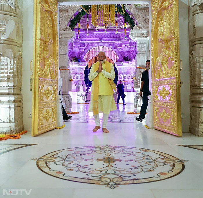 Prime Minister Narendra Modi pays obeisance at the Ram Janmabhoomi Temple in Ayodhya.