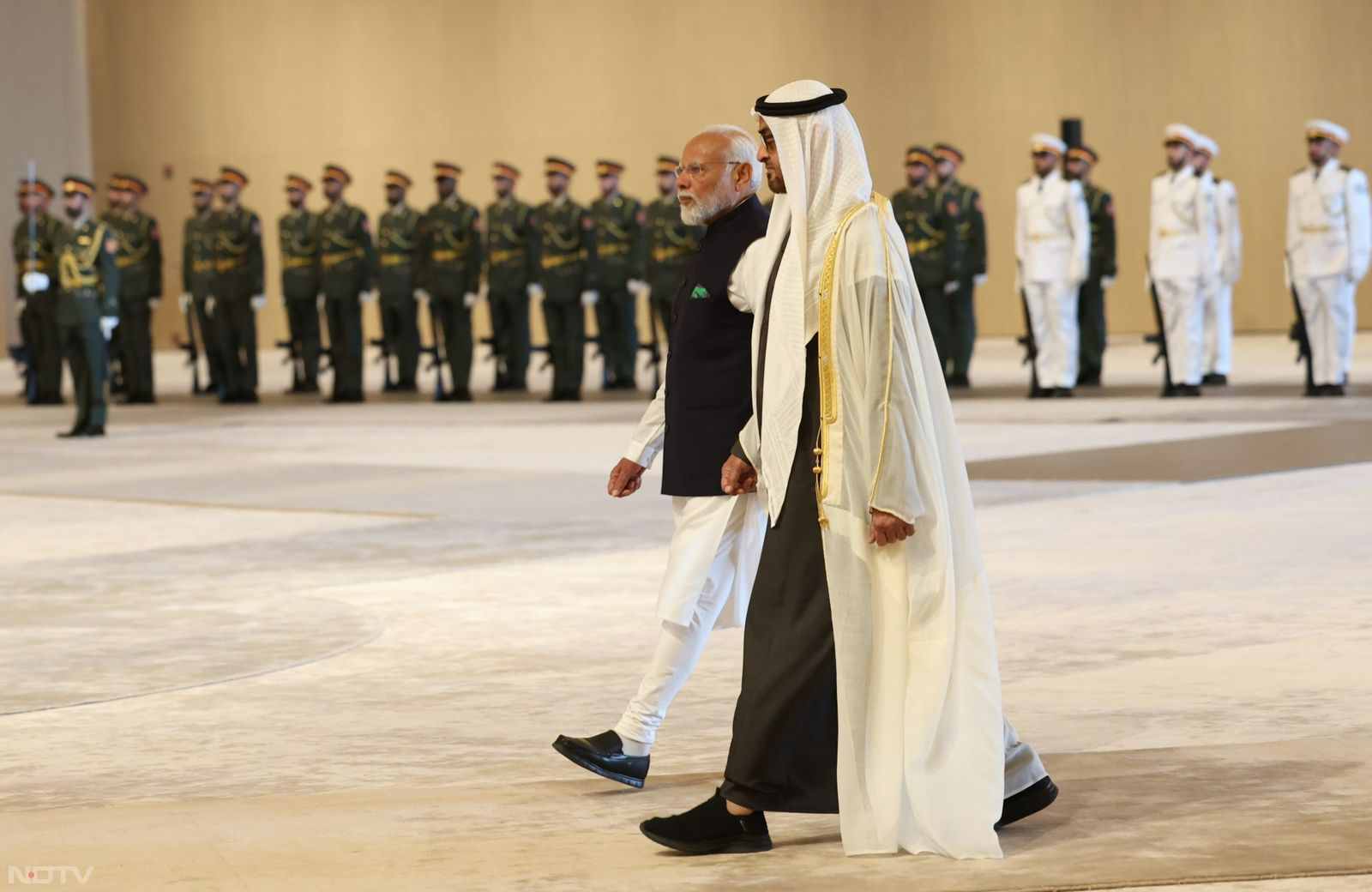 PM Modi Lands In UAE, Holds Talks With President Sheikh Mohamed Bin Zayed