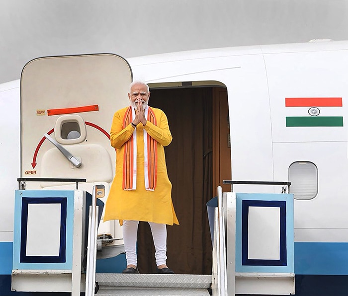 PM Modi landed in Nepal this morning for a day-long visit to Lumbini on the occasion of Buddha Purnima.