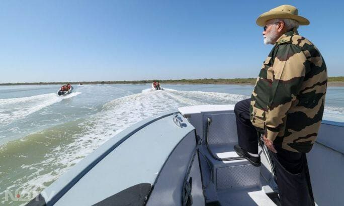 PM Modi on his way to Kutch to celebrate Diwali with the soldiers