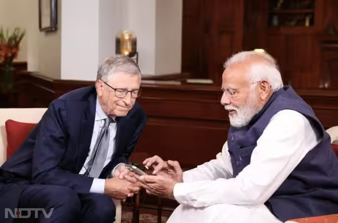 PM Modi meets Bill Gates, discussing technology, AI, digital transformation, sustainability, and much more