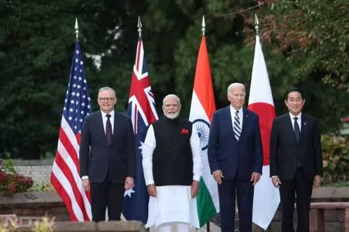 PM Modi along with QUAD leaders in Wilmington, US